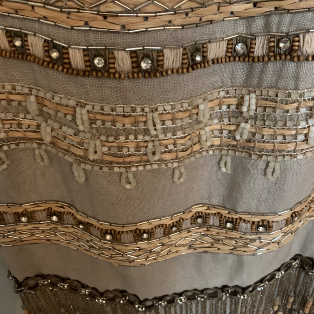 Nanette Lepore boho Beaded Linen mini dress - Picture 3 of 5